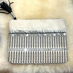 Faux fur clutch